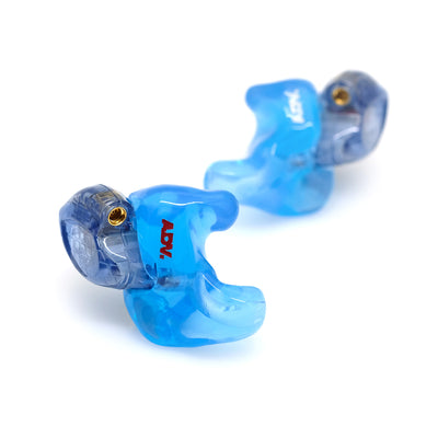 ADV. Eartune Fidelity Custom-fit Ear tips for Model 3 BA2 Blue