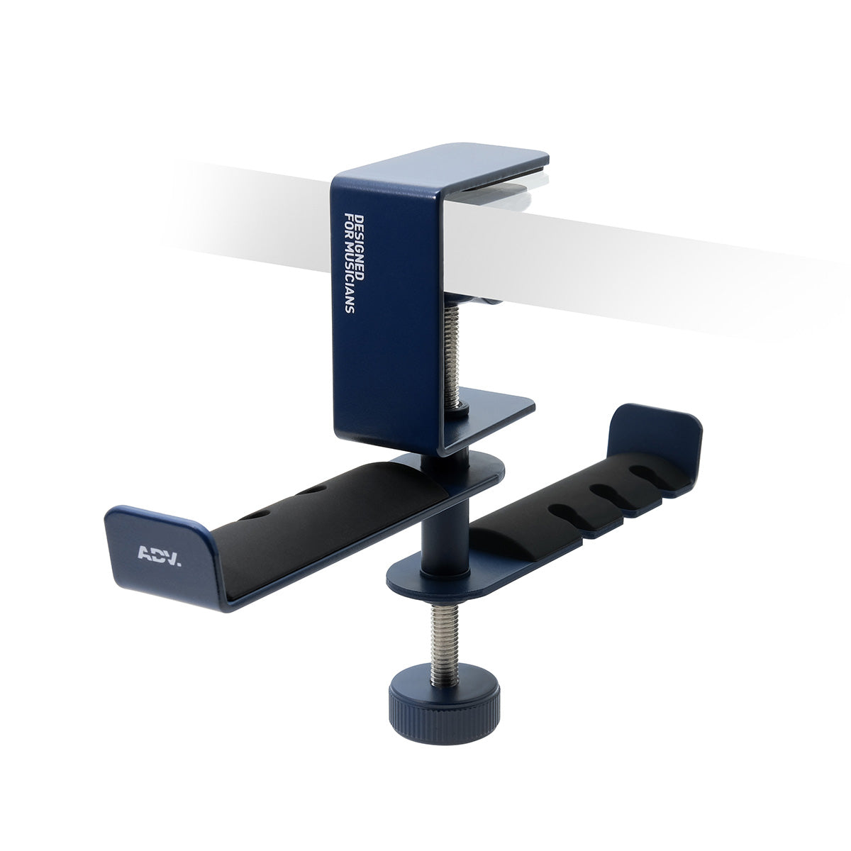 ADV. Dual Suspension Headphone Hanger Table Desk Mount Blue #color_navy
